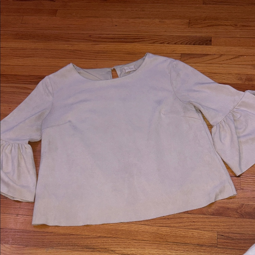 Altar'd State Cream Bell Sleeve Blouse